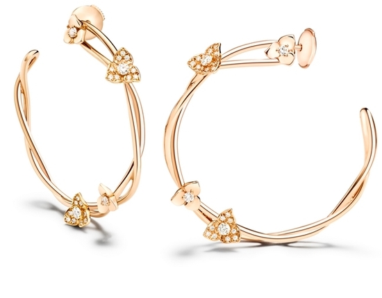 Piaget Rose系列玫瑰金耳环