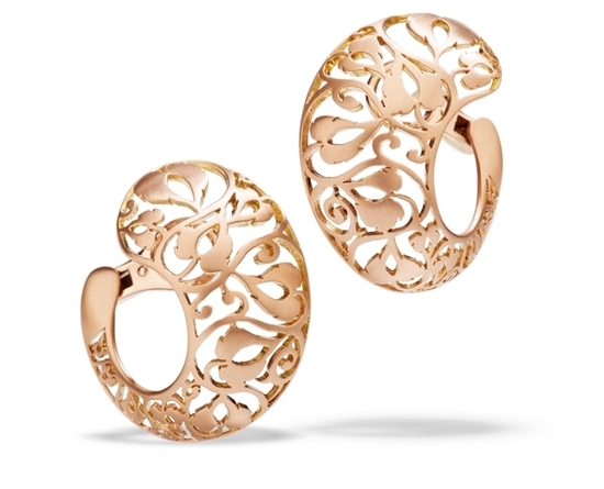 Freywille Gold系列哑光玫瑰金耳环