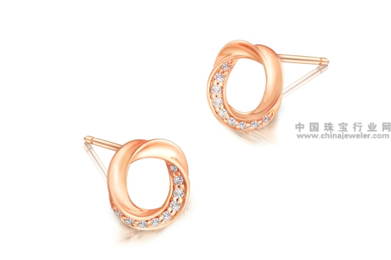 配图6-TSL │ 谢瑞麟 Love Forever“爱是永恒”系列18K玫瑰金镶嵌钻石耳钉 参考价格:RMB 4,990.jpg