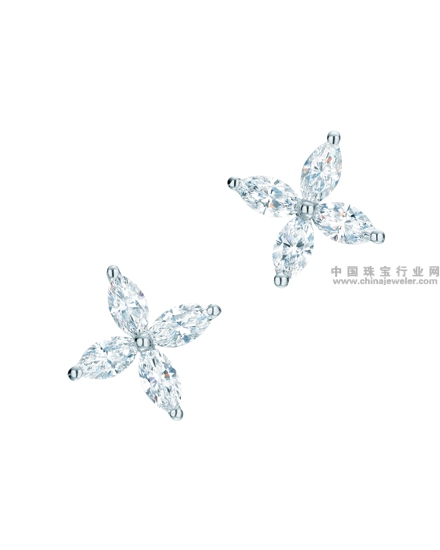 Tiffany & Co. 蒂芙尼Victoria系列铂金镶钻耳钉.jpg