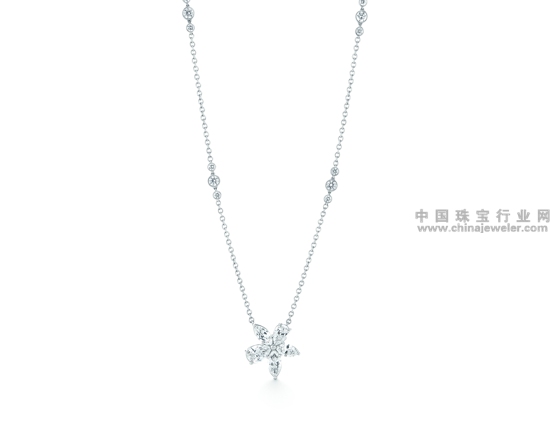 Tiffany & Co.蒂芙尼Victoria系列铂金镶钻花簇吊坠.jpg