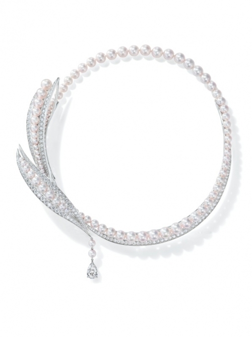Perles de lumière系列项链P 16824铂金、钻石、阿古屋珍珠 Perles de lumière系列项链P 16824铂金、钻石、阿古屋珍珠