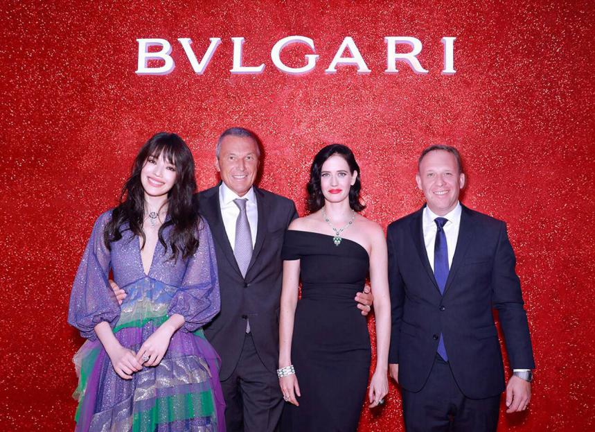 1_(从左至右)宝格丽品牌代言人舒淇、宝格丽首席执行官Jean-Christophe Babin、演员伊娃·格林(Eva Green)、BVLG...