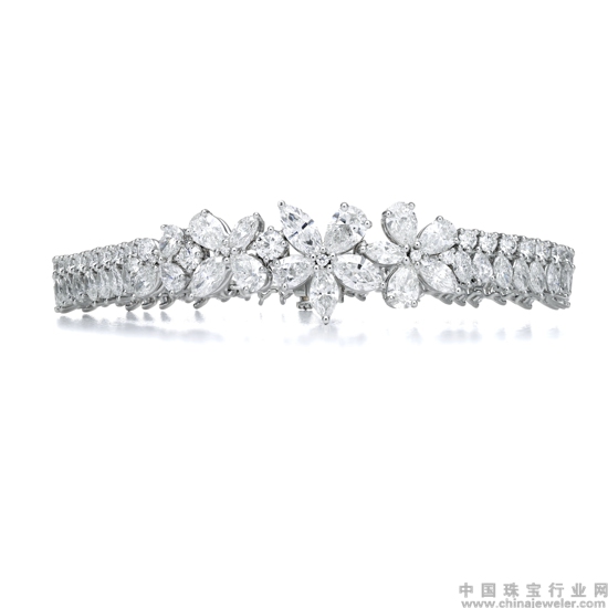 Tiffany & Co. 蒂芙尼铂金镶钻手链.jpg