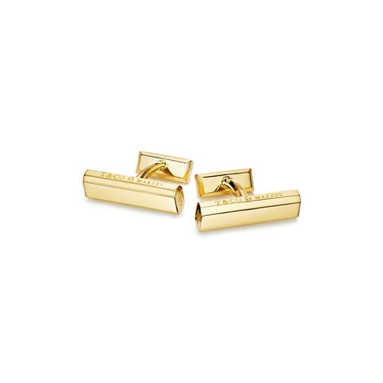 Tiffany & Co. 蒂芙尼 1837® Makers 系列18K 黄金条形袖扣.jpg