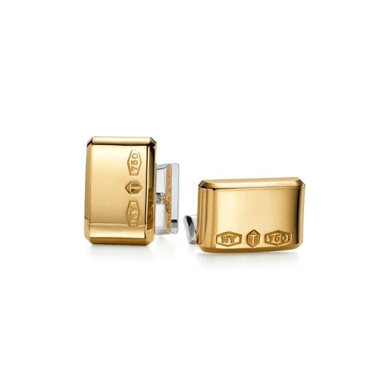 Tiffany & Co. 蒂芙尼 1837® Makers系列18K黄金和纯银矩形袖扣.jpg