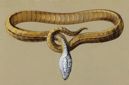 1888年菲德烈克•宝诗龙（Frédéric Boucheron）赠予妻子的蛇型项链.jpg