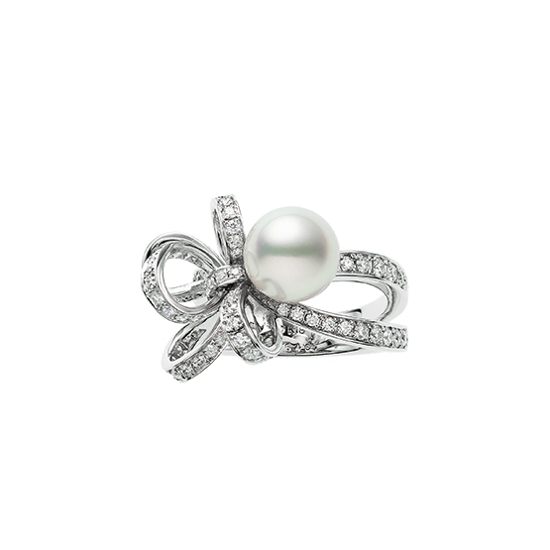 [PE1709PU] MIKIMOTO Jeux de Rubans 18K白金日本Akoya珍珠戒指配钻石.jpg