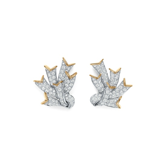 Tiffany & Co. 蒂芙尼Schlumberger®系列18K黄金镶嵌钻石缎带造型耳环.jpg